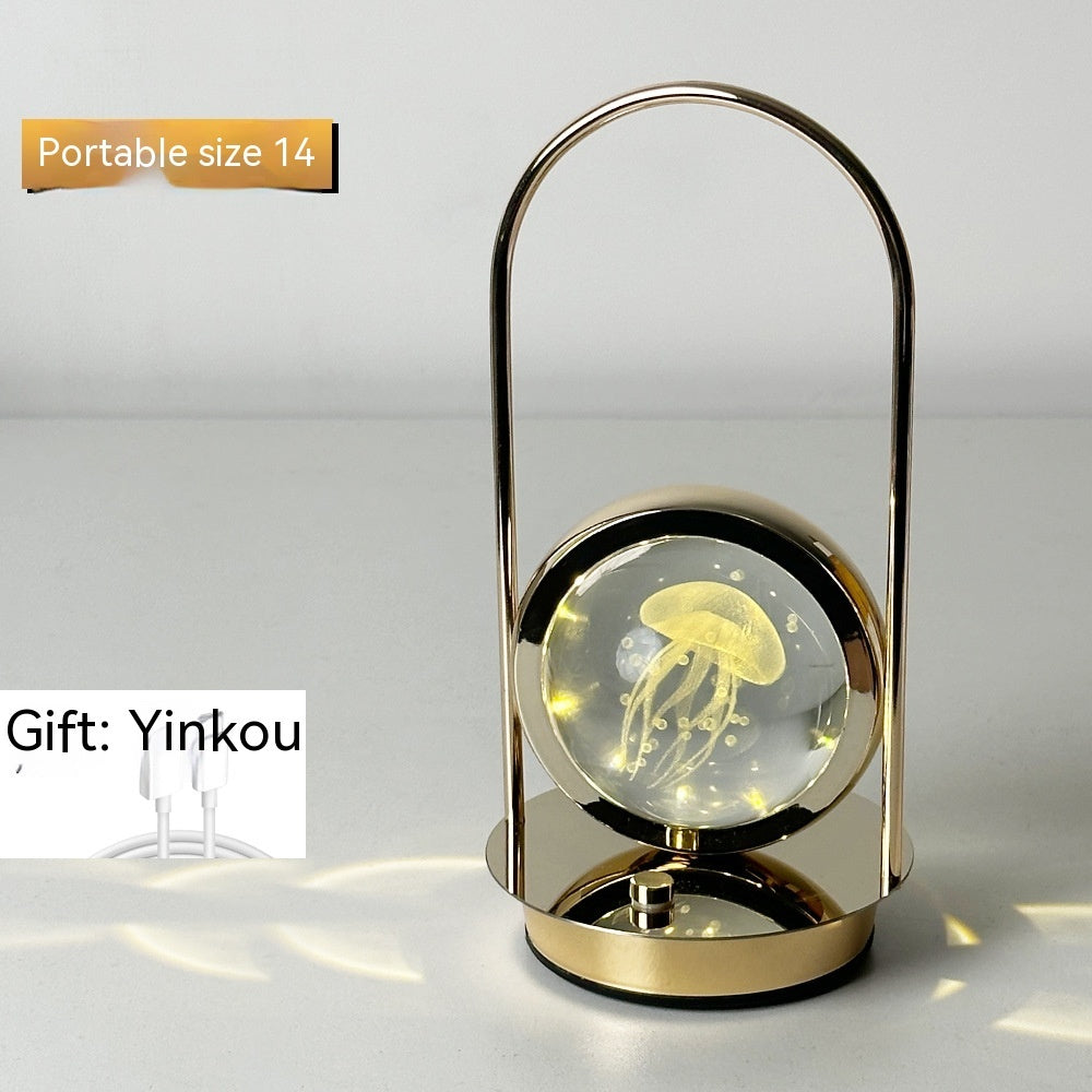 Metal Portable Ambience Bedside Lamp Home Decor