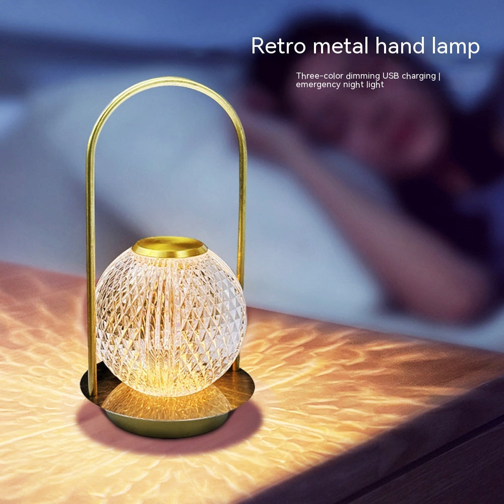 Metal Portable Ambience Bedside Lamp Home Decor