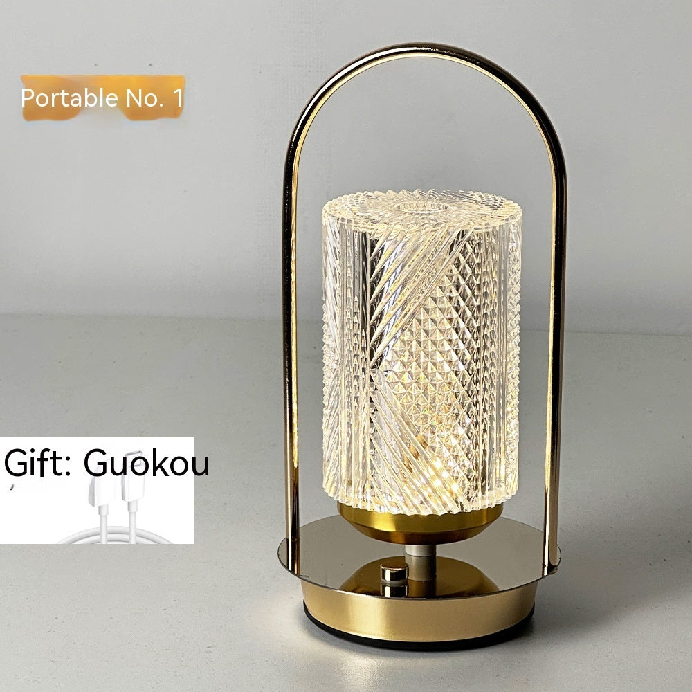 Metal Portable Ambience Bedside Lamp Home Decor