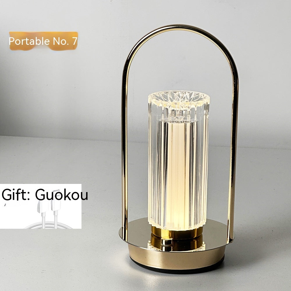 Metal Portable Ambience Bedside Lamp Home Decor